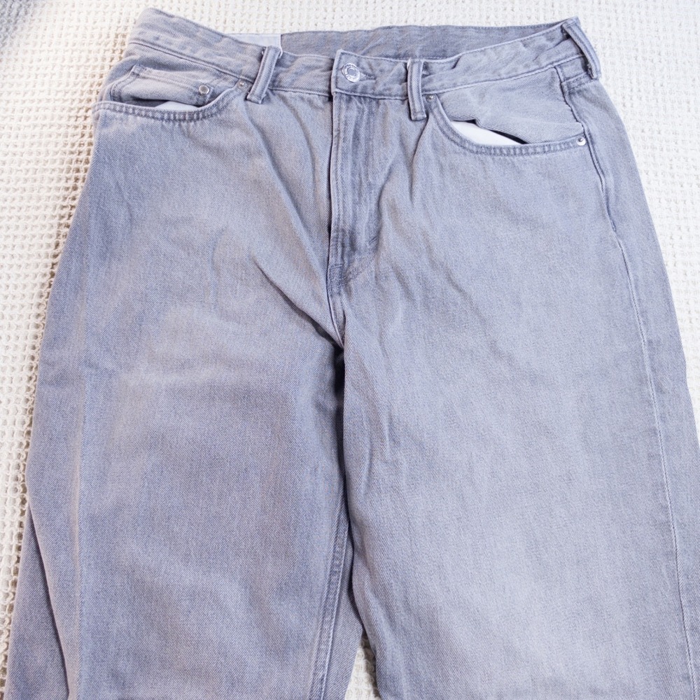 HM Loose Ample Jeans Mens 34x32 Light Grey Relaxed Fit Denim Pants